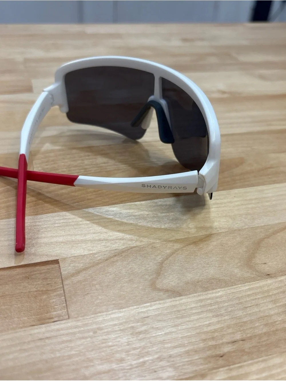 Shady Rays Shield SH-3 Sunglasses Polarized UV400 White plastic frame